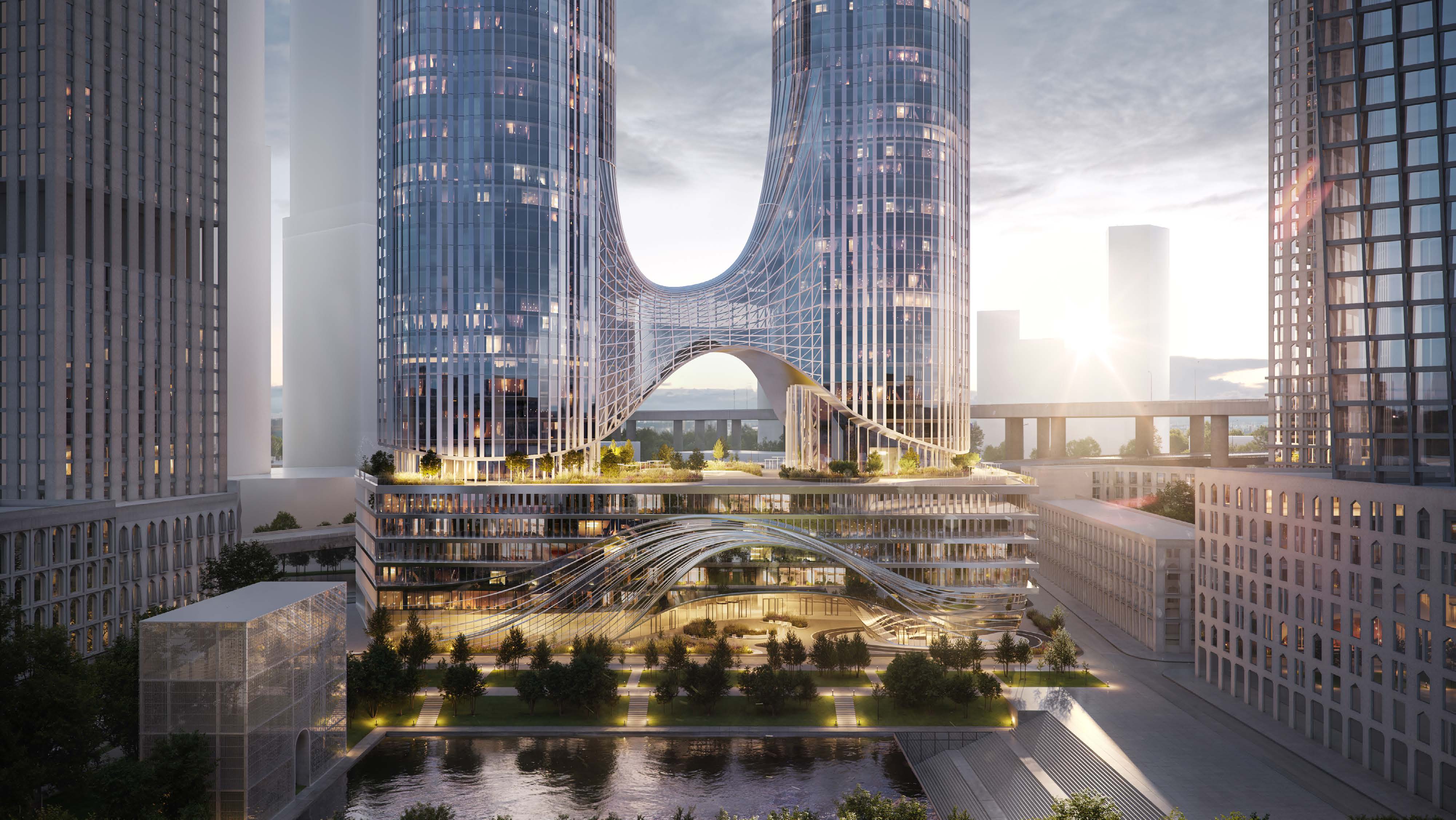 AURUS Residences — вечерний вид